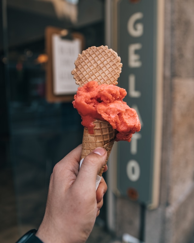 italiensk glass gelato